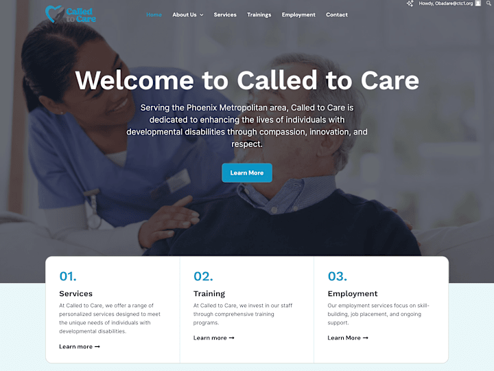 Cover image for Called to Care: A Healthcare Residential Website