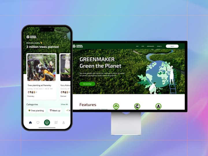 Cover image for Greenmaker Tree Planting and Conservation App 