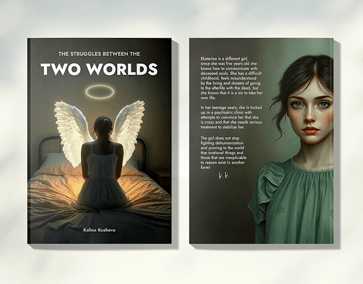 Cover image for "The Struggles Between The Two Worlds" - Book Cover:: Behance