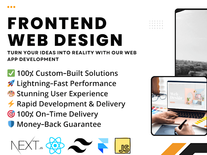 Cover image for I will build stunning frontend web app using nextjs and tailwind