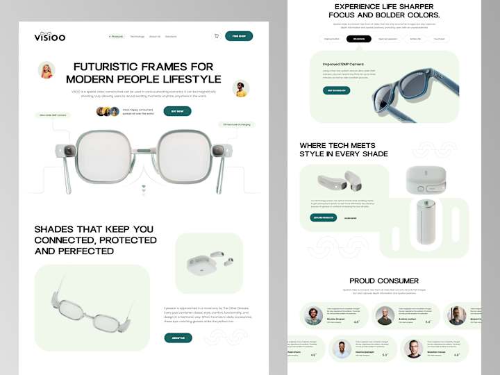 Cover image for Sunglasses Shopping- ecommerce - web design - landing page