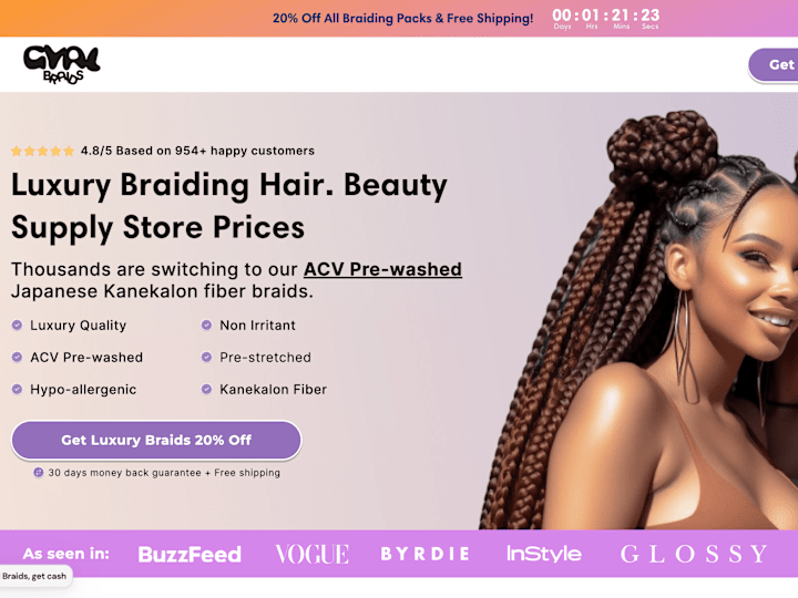 Cover image for Replo Page for Hair Braid Shopify Brand