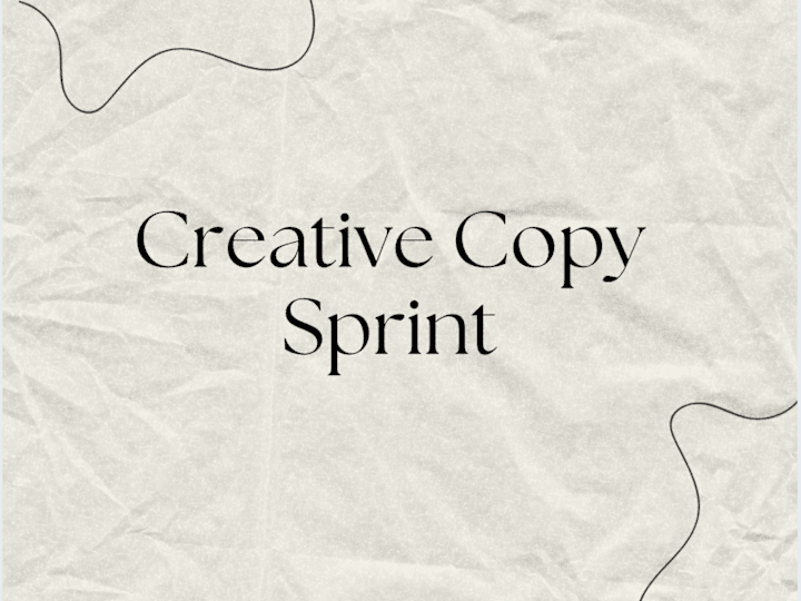 Cover image for Creative Copy Sprint