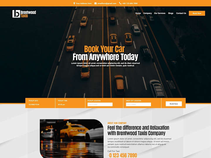 Cover image for Taxi Booking Website Development