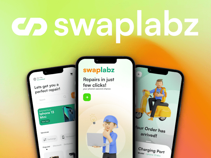 Cover image for swaplabz - UI/UX Case Study on Behance