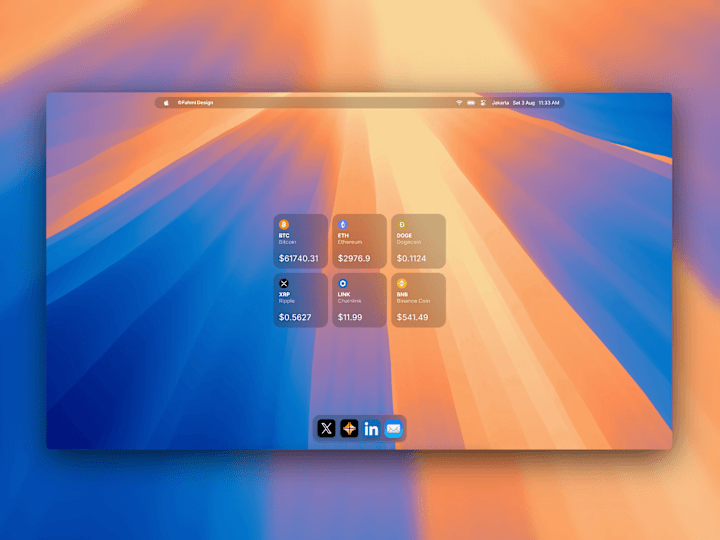 Cover image for Crypto Price Action Widget with MacOS Sequioa Design