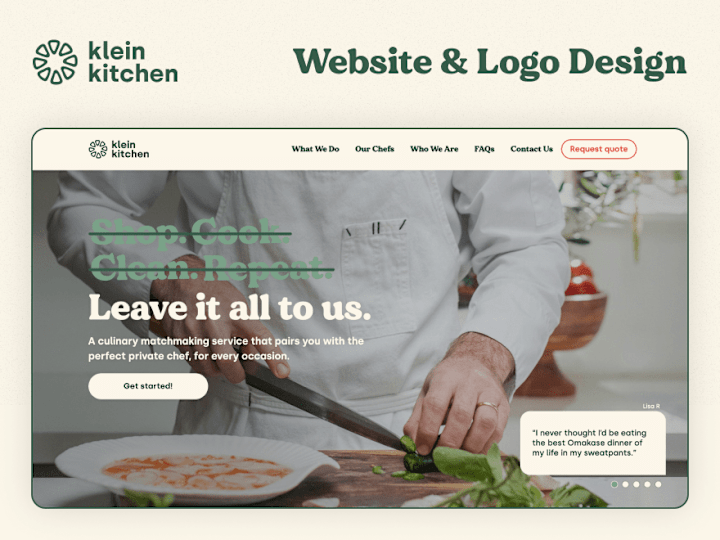 Cover image for Klein Kitchen (Branding + website)