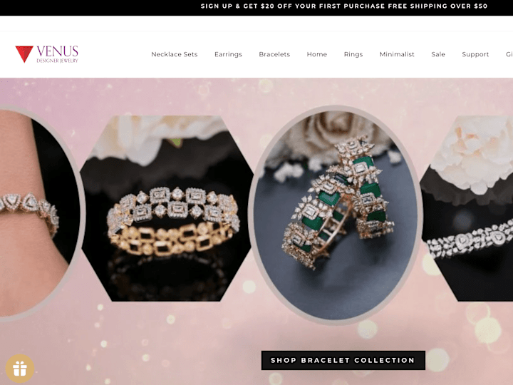 Cover image for Jewelry Shop Website Design/SEO in Shopify