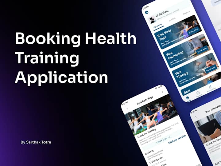 Cover image for Booking Health Training Application