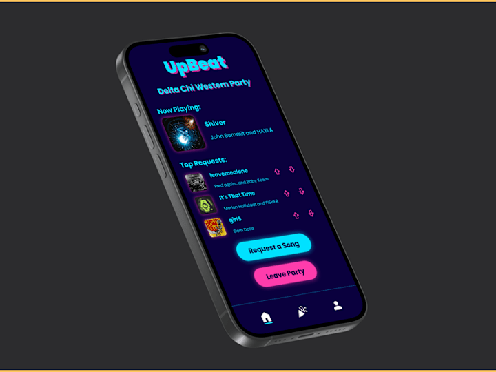 Cover image for UpBeat App Design for Partygoers and DJs