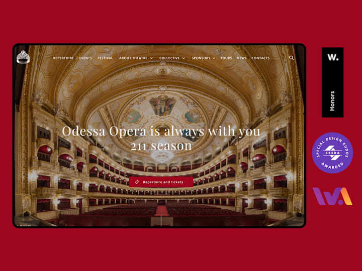 Cover image for Opera & Ballet Theatre Website (UX/UI + WordPress)