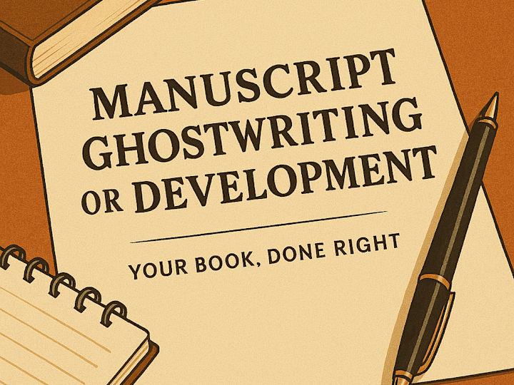 Cover image for Manuscript Ghostwriting or Development | Your Book, Done Right