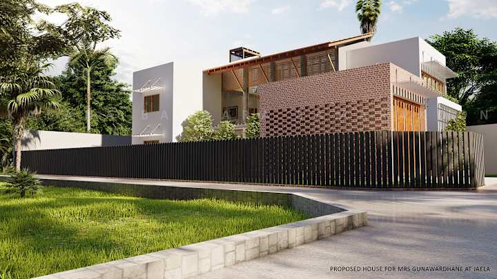Cover image for PROPOSED HOUSE FOR MRS GUNAWARDENA AT JA ELA SRI LANKA :: Behan…