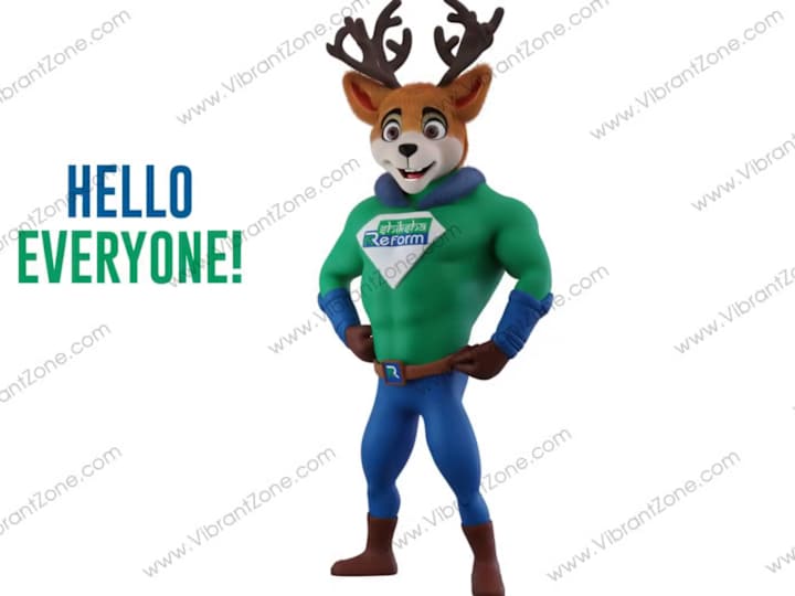 Cover image for SR Reindeer Mascot 3D Modeling Making Process Animation by Vibr…