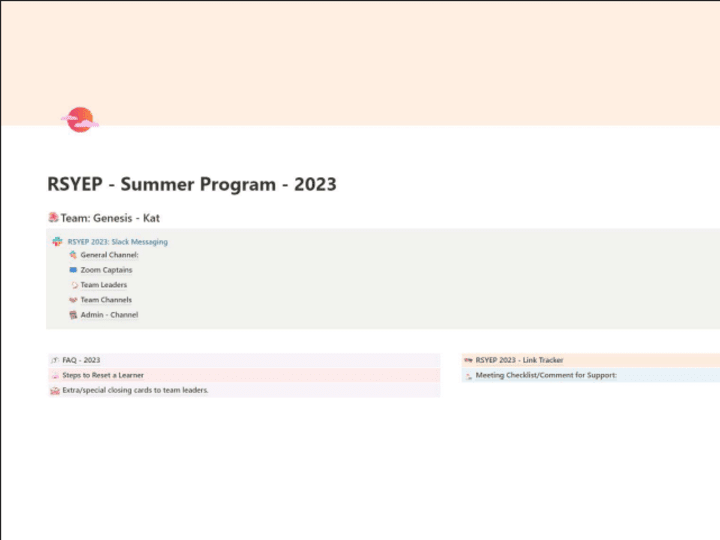 Cover image for Radius Learning Internal Documentation