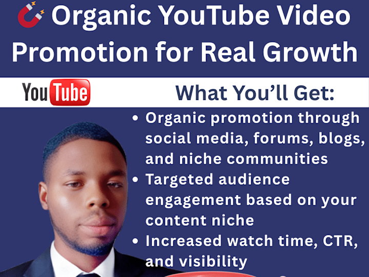 Cover image for Organic YouTube Video Promotion for your videos and channel