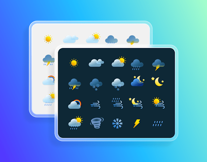 Cover image for Weather Glass Icon Set