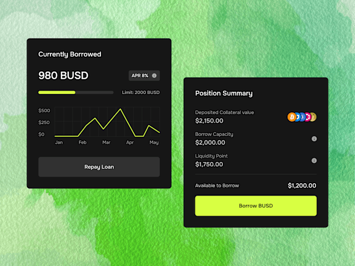 Cover image for Defi Lending Protocol - Dashboard & Widgets