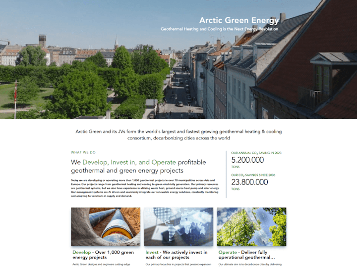 Cover image for Arctic Green Website