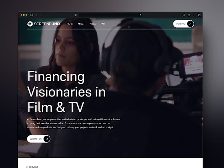 Cover image for ScreenFund - Framer Website Development
