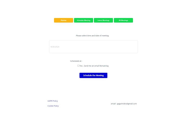 Cover image for Schedule meeting app 