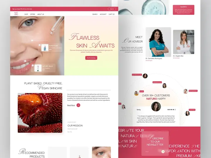Cover image for Naturo Skincare - Landing Page Design