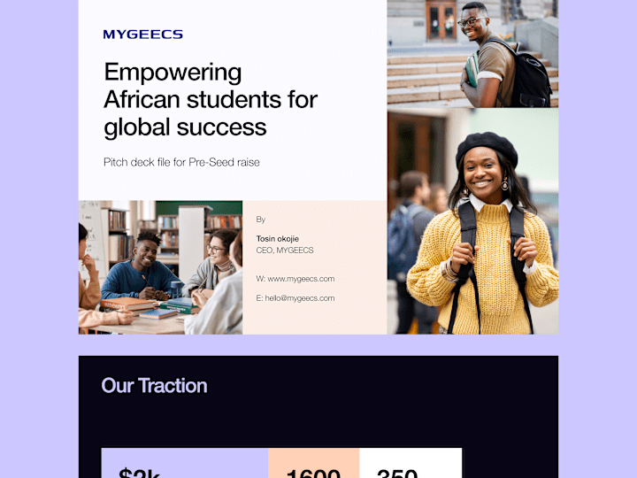 Cover image for MYGEEC Pitchdeck Design
