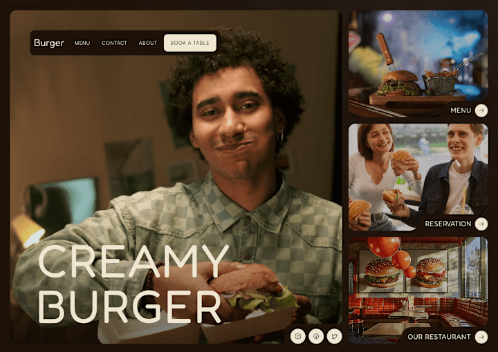 Cover image for Burgerqueen - Restaurant website