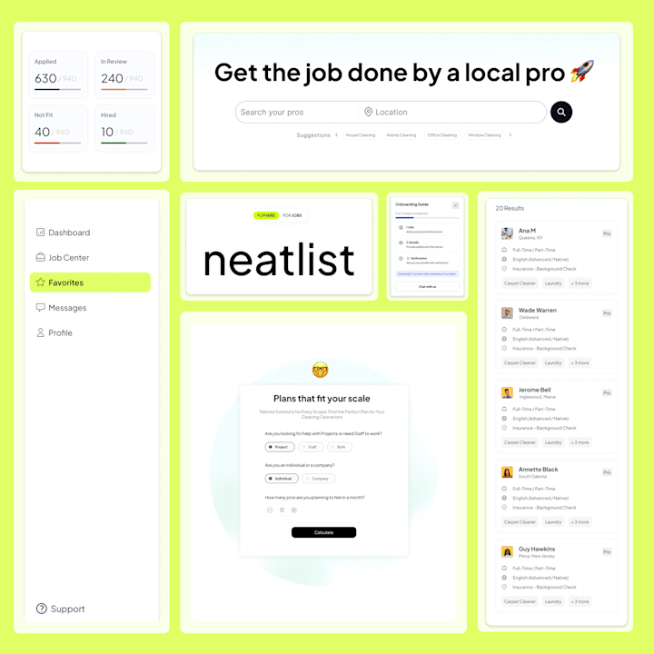 Cover image for 💻 Neatlist - A Job Portal For cleaners