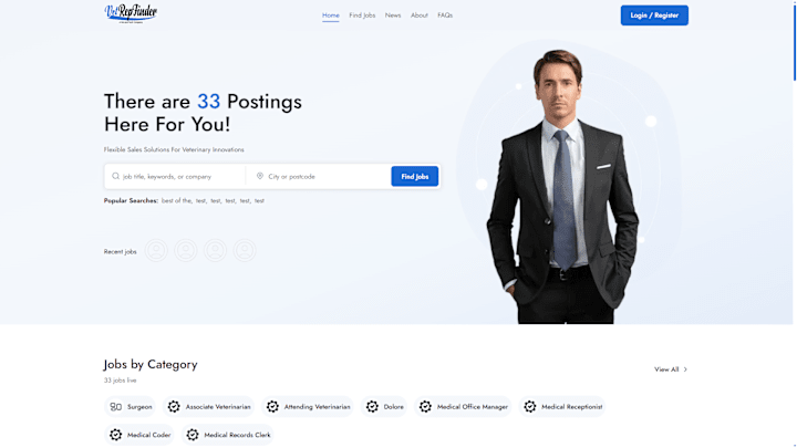 Cover image for VetRepFinder - Jobs Portal for Veterinarian Reps