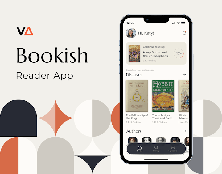 Cover image for Bookish: UI/UX Design. Reader App Design.