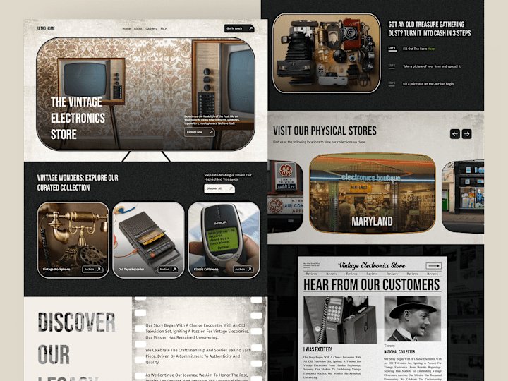 Cover image for Vintage Electronics Store - Nostalgic Marketplace Design