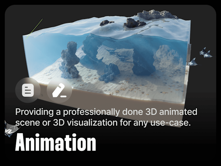 Cover image for 3D Animation and visualization for games, film, architecture...