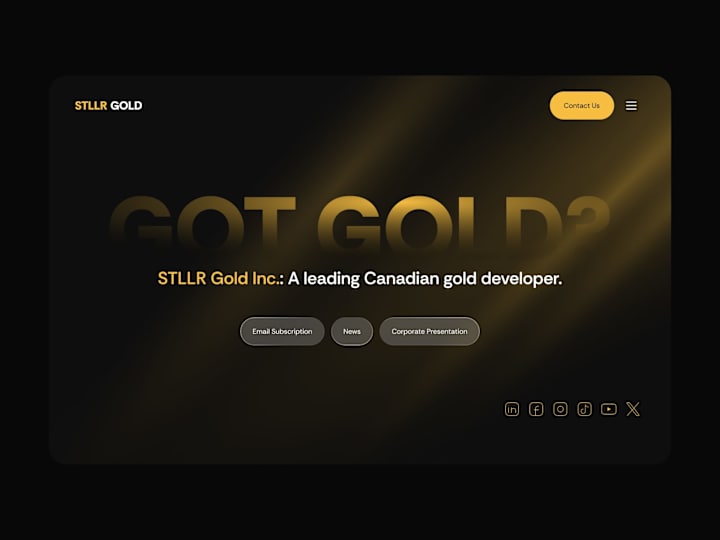 Cover image for STLLR GOLD. Website Redesign