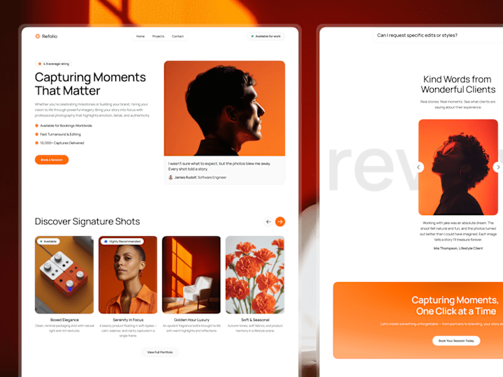 Cover image for Refolio Photography Website Template