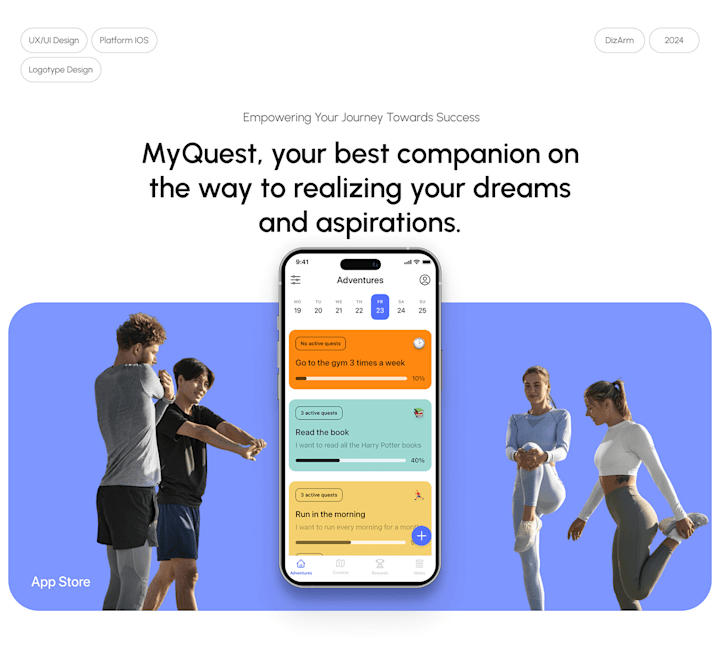 Cover image for GOAL-SETTING MOBILE APP | IOS APP | LOGOTYPE DESIGN