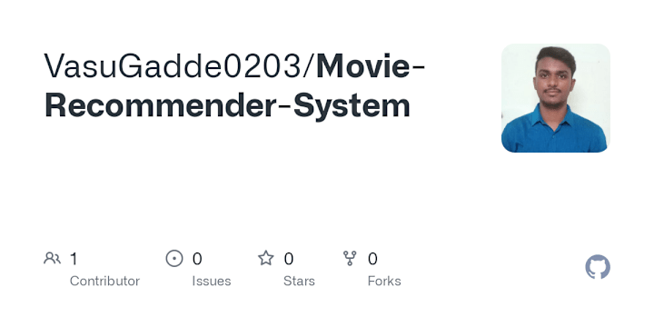 Cover image for VasuGadde0203/Movie-Recommender-System