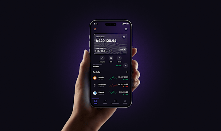 Cover image for CoinHub Crypto Wallet | UI/UX Case study on Behance