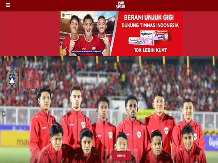 Cover image for Official Website Fans Timnas Indonesia