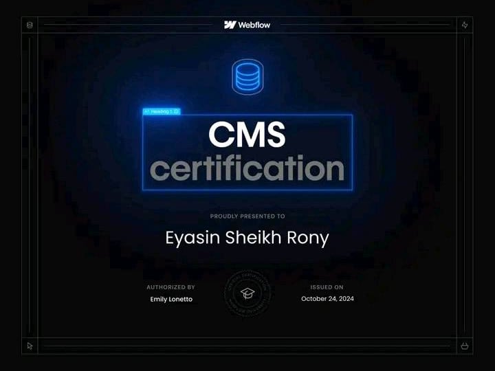 Cover image for Webflow CMS Certificate