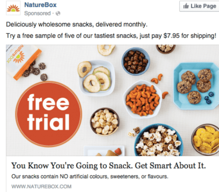 Cover image for NatureBox Facebook Ad Project