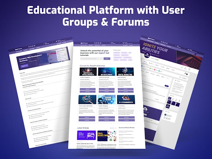 Cover image for Educational Platform with User Groups & Forums