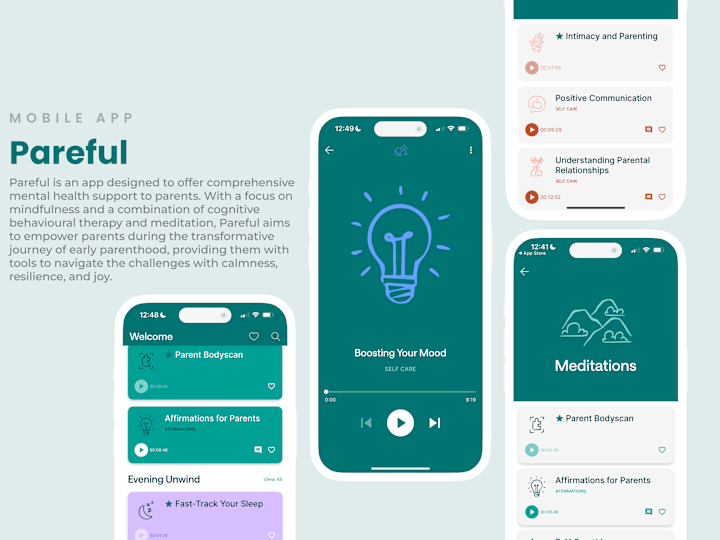 Cover image for UX Design & Wireframes Mental Health App for Parents
