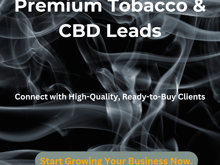 Cover image for Exclusive hot sales-ready Tobacco and CBD products leads