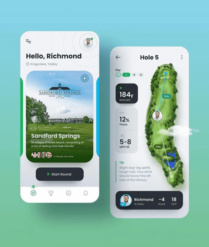 Cover image for UI Design - Golf Course App