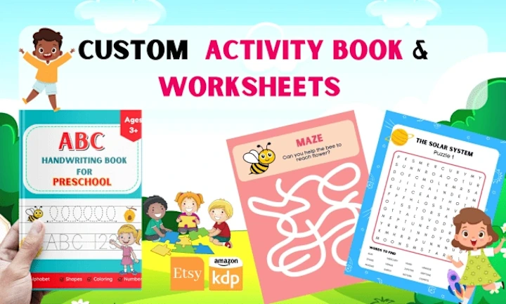 Cover image for Custom worksheets for kids