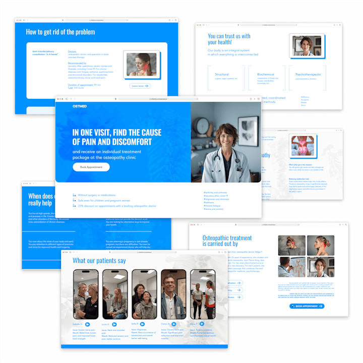 Cover image for Landing page for a clinic