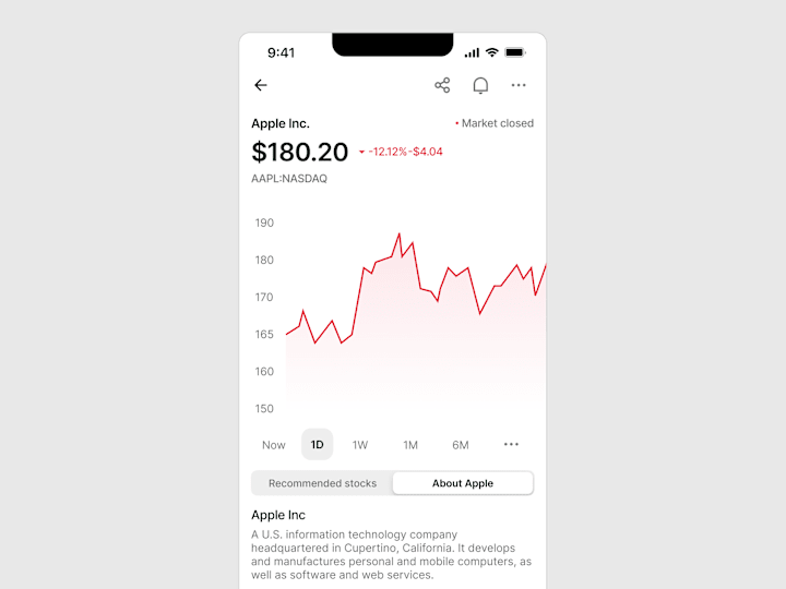 Cover image for Stock investment App - Light Mode