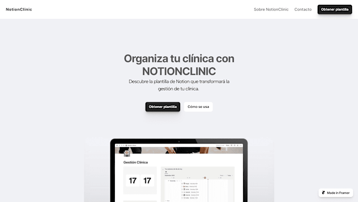 Cover image for Notion template & Landing page to manage private clinics