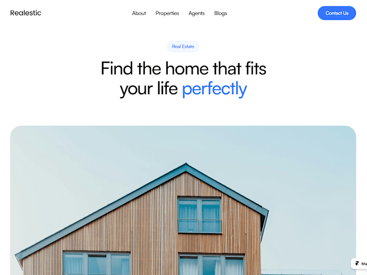 Cover image for Real Estate Landing Page